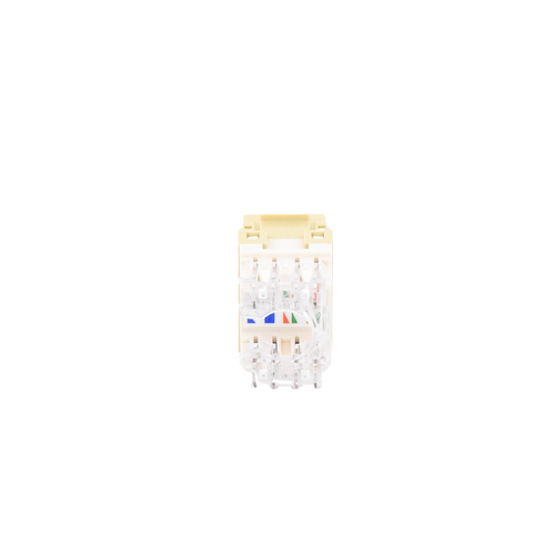 Conector Jack Estilo 110 (de Impacto), Tipo Keystone, Categoría 5e, de 8 Posiciones y 8 Cables, Color Marfil