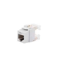 Conector Jack Estilo 110 (de Impacto), Tipo Keystone, Categoría 5e, de 8 Posiciones y 8 Cables, Color Blanco