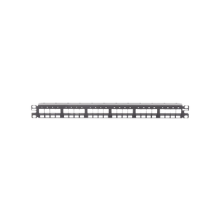 Panel de Parcheo Modular Keystone (Sin Conectores), Numerado y Espacio para Etiquetas, de 24 Puertos, 1UR