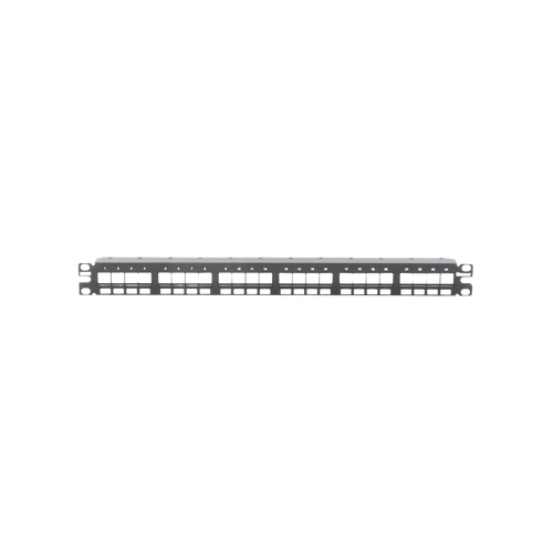 Panel de Parcheo Modular Keystone (Sin Conectores), Numerado y Espacio para Etiquetas, de 24 Puertos, 1UR