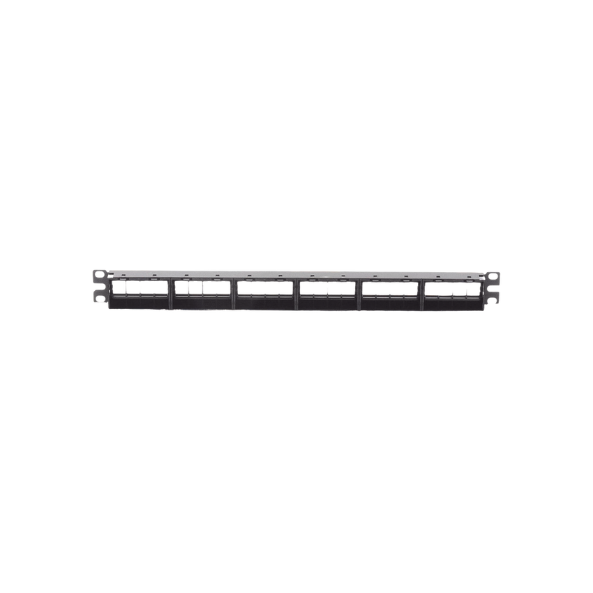 Panel de Parcheo Modular Keystone (Sin Conectores), Numerado y Espacio para Etiquetas, de 24 Puertos, 1UR