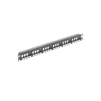 Panel de Parcheo Modular Keystone (Sin Conectores), Numerado y Espacio para Etiquetas, de 24 Puertos, 1UR
