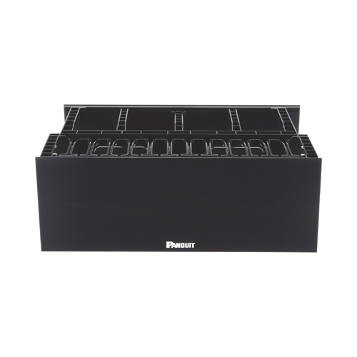 Organizador de Cables Horizontal NetManager de Alta Densidad, Doble (Frontal y Posterior), Para Rack de 19in, 4UR