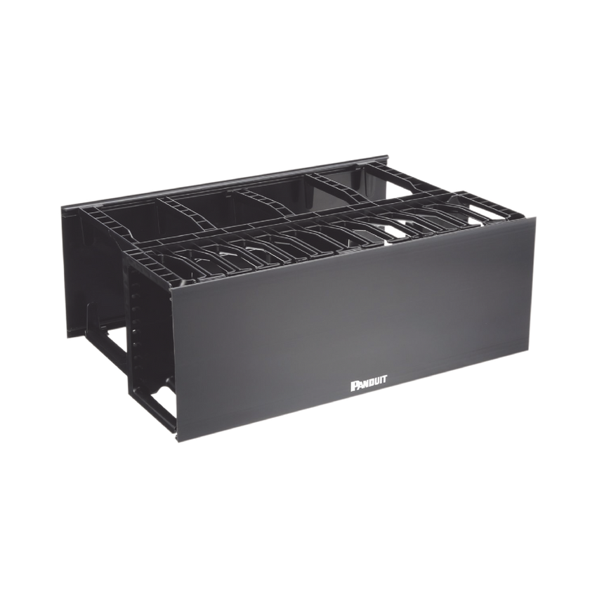 Organizador de Cables Horizontal NetManager de Alta Densidad, Doble (Frontal y Posterior), Para Rack de 19in, 4UR