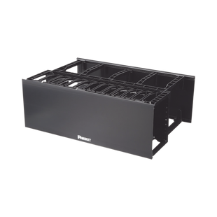 Organizador de Cables Horizontal NetManager de Alta Densidad, Doble (Frontal y Posterior), Para Rack de 19in, 4UR