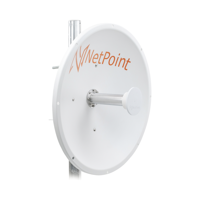 Antena Direccional de alto rendimiento / diámetro  de 60 cm / 4.9-6.4 GHz / Ganancia 30 dBi / SLANT de 45 ° y 90 ° / Ideal para 30 km / Conector N-Hembra / Montaje  y jumpers incluidos.