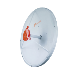 Antena de parabola profunda, blindada, con supresión al ruido de 3 ft, 4.5-5.5 GHz, Ganancia 34 dBi con SLANT de 45 ° y 90 °, ideal para hasta 60 km, Conectores N-hembra, montaje.