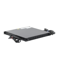 PDU Monitoreable de Transferencia Automática ATS (Fuente Redundante), Con 10 Salidas 5-15R, Enchufes de Entrada NEMA 5-15P, Instalación Horizontal de 19in, 1UR, 15 Amp, 120 Vca