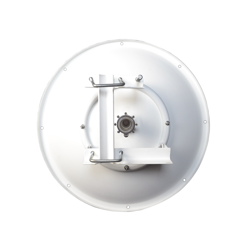 Antena Direccionales Blindada para radio C5X, B5X, C6X, B6X / tecnología Twist-on para radios de guía de onda /  4.9-6.4 GHz / Ganancia 34 dBi / Ideal para hasta 50 km / Montaje incluido.