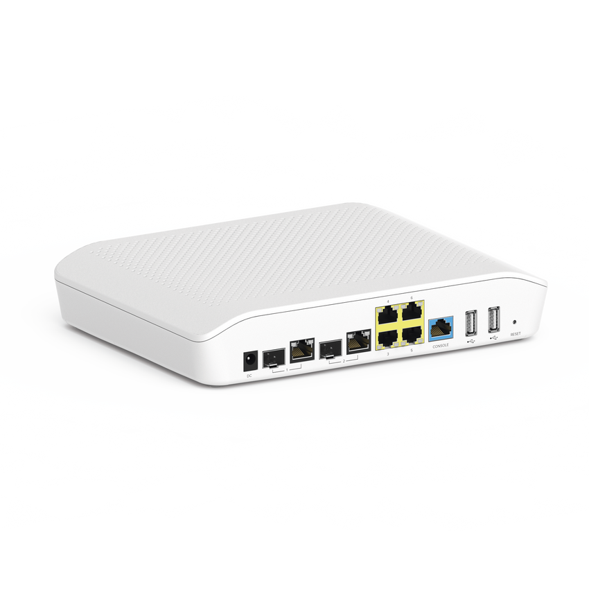 Router/Firewall, con función SD-WAN NSE3000 / 2 puertos WAN Gigabit + 2 SFP combo / 4 puertos LAN Gigabit / Gestión Unificada de Amenazadas / Administración desde la Nube con cnMaestro / Hasta 1,000 dispositivos