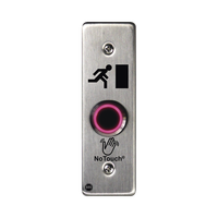Interruptor IR NoTouch® de Acero Inoxidable, Montaje Delgado, Caja Posterior, Símbolo de puerta