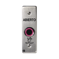 Interruptor IR NoTouch® de Acero Inoxidable, Montaje Delgado, Caja Posterior, ABIERTO