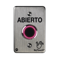 Interruptor IR NoTouch® de Acero Inoxidable, De un solo grupo, ABIERTO