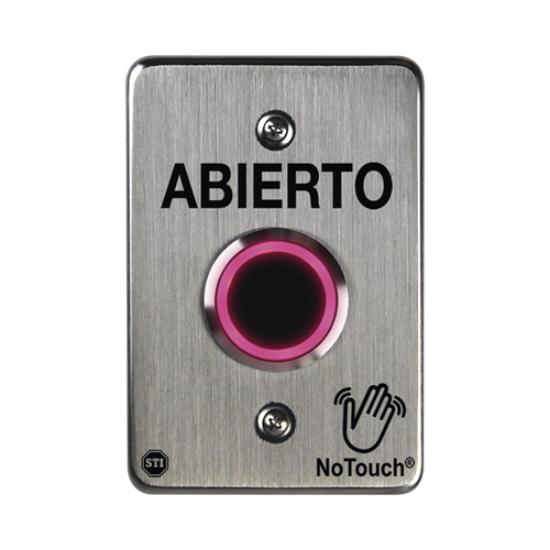 Interruptor IR NoTouch® de Acero Inoxidable, De un solo grupo, ABIERTO