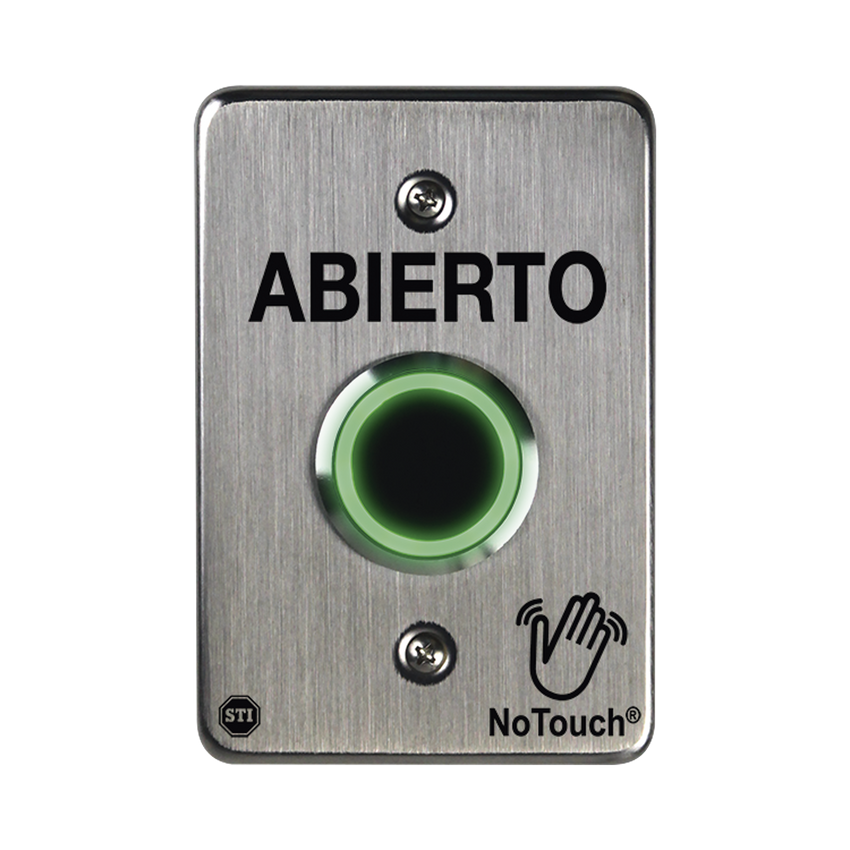 Interruptor IR NoTouch® de Acero Inoxidable, De un solo grupo, ABIERTO