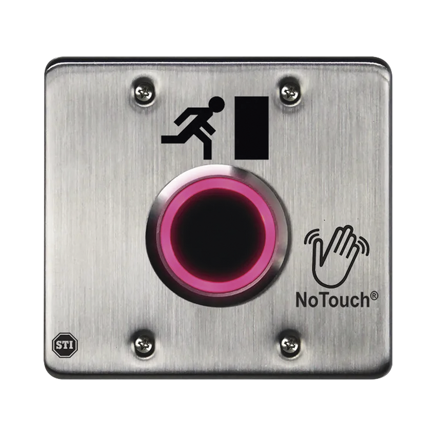 Interruptor IR NoTouch® de Acero Inoxidable, Salida Doble, Símbolo de Puerta