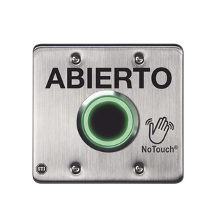 Interruptor IR NoTouch® de Acero Inoxidable, Salida Doble, ABIERTO