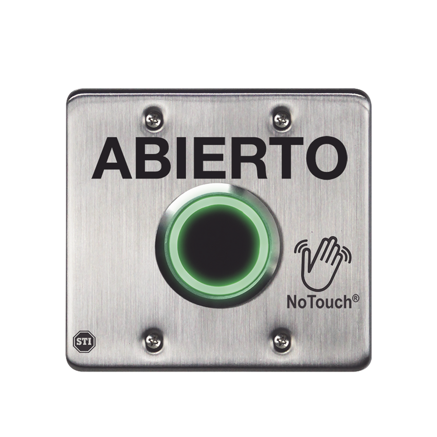 Interruptor IR NoTouch® de Acero Inoxidable, Salida Doble, ABIERTO