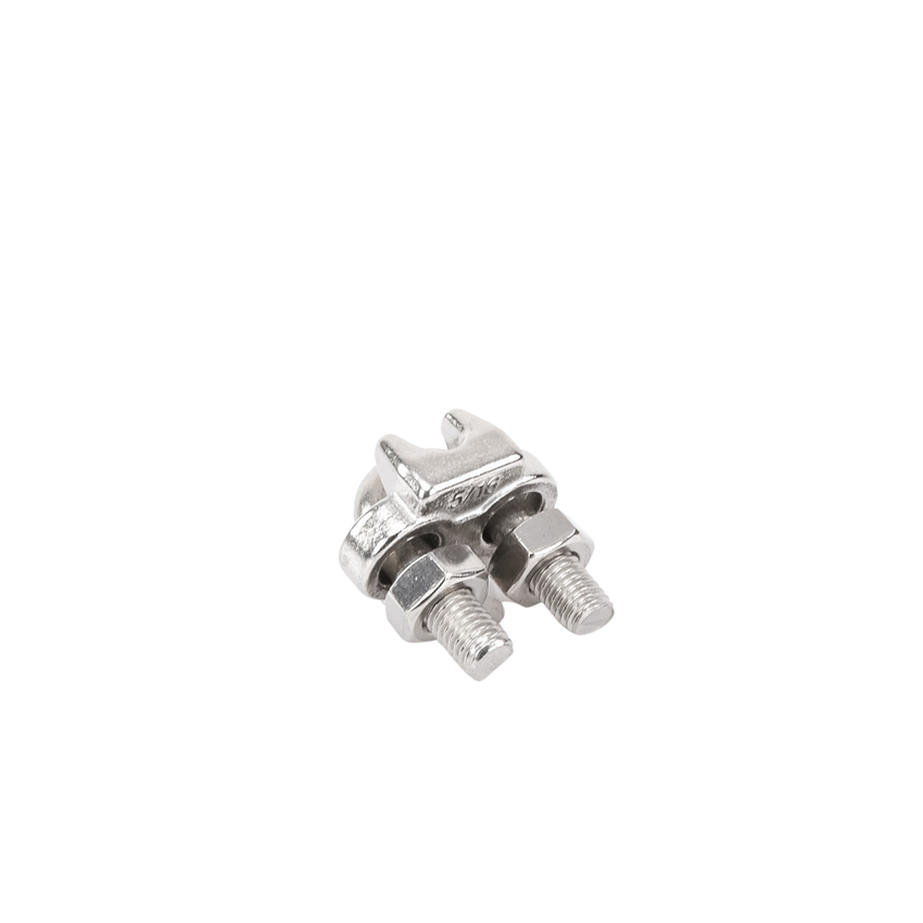 Nudo/ Perro/ Abrazadera Acero Forjado para Cable de 5/16", Acero Inoxidable.