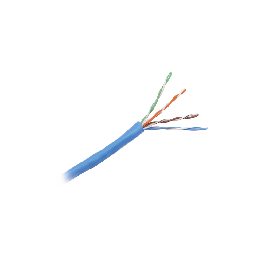Bobina de Cable UTP de 305 Metros (1000 Pies) de Cobre, NetKey, Azul, Categoría 5e (24 AWG), Riser (CMR), de 4 Pares