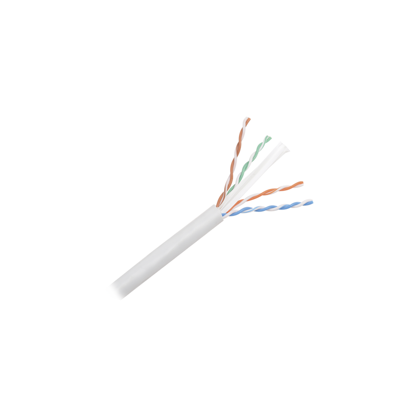 Bobina de Cable UTP de 305 Metros (1000 Pies) de Cobre, NetKey, Gris Claro, Categoría 6 (24 AWG), 1000Mbps, Riser (CMR), de 4 Pares
