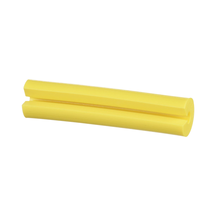 Manguito Porta Etiquetas de Identificación, Para Fibra Simplex de 2 mm, 1 in de Largo, Color Amarillo, Paquete de 100pz