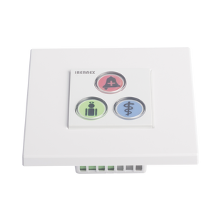 Modulo de 3 Botones iluminados con Lector RFID 125 KHz / Alarma / Cancelar y Código Azul / BUS RS485 / Compatible con NX0019/B, NX1021 y NX0015