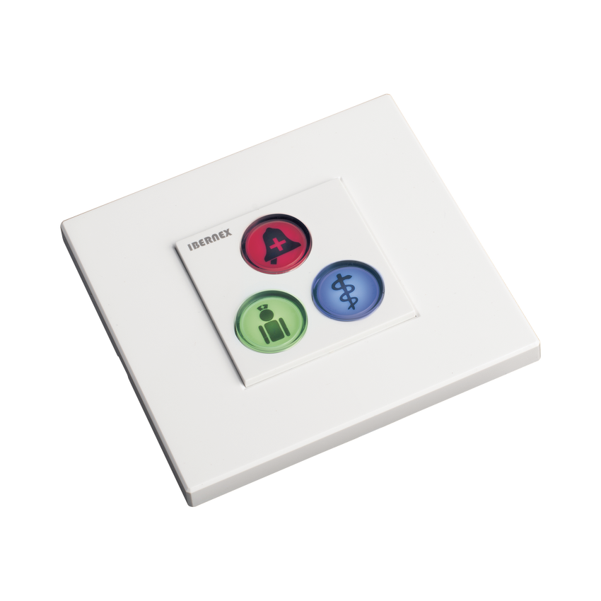 Modulo de 3 Botones iluminados con Lector RFID 125 KHz / Alarma / Cancelar y Código Azul / BUS RS485 / Compatible con NX0019/B, NX1021 y NX0015