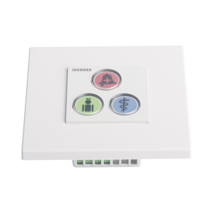 Modulo de 3 Botones iluminados para habitación de Hospital / Alarma / Cancelar y Código Azul / BUS RS485 / Compatible con NX0019/B, NX1021 Y NX0015