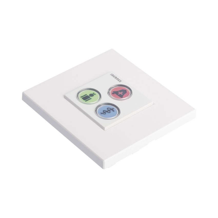 Modulo de 3 Botones iluminados para habitación de Hospital / Alarma / Cancelar y Código Azul / BUS RS485 / Compatible con NX0019/B, NX1021 Y NX0015