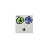 MODULO DE 2 BOTONES ILUMINADOS (VERDE Y AZUL) CON JACK DE 3,5MM PARA PULSADORES NX0871 Y NX0881 Y LECTOR RFID 125KHz INTEGRADO (4). CONEXION BUS RS485