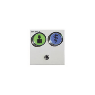 MODULO DE 2 BOTONES ILUMINADOS (VERDE Y AZUL) CON JACK DE 3,5MM PARA PULSADORES NX0871 Y NX0881 Y LECTOR RFID 125KHz INTEGRADO (4). CONEXION BUS RS485