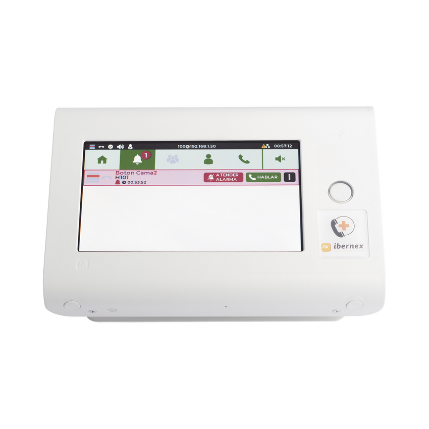 Consola de Sobremesa para Hospitales / Puesto de Control de Enfermería / Pantalla Táctil 7" / PoE / SIP / RFID / Compatible con NX0019/B, NX1021 y NX0015