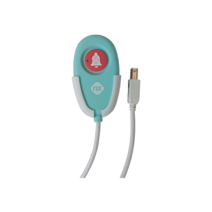 Terminal de Cama Inalámbrico / Botón de Alarma Presencia y Médico / IP54 / Material ABS Antibacteriano / RF 433MHz / 400 metros Distancia Transmisión (linea de vista)/ Alimentación 2xAAA / Protocolo POCSAG