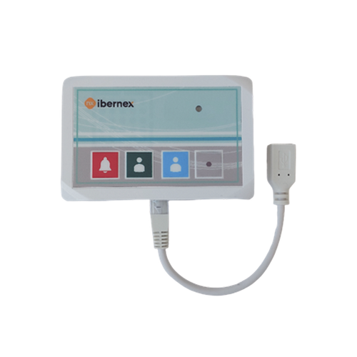 Terminal de Cama Inalámbrico / Botón de Alarma Presencia y Médico / IP54 / Material ABS Antibacteriano / RF 433MHz / 400 metros Distancia Transmisión (linea de vista)/ Alimentación 2xAAA / Protocolo POCSAG