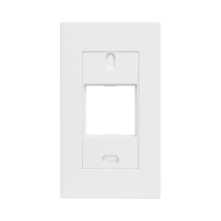 Marco blanco con placa metalica para caja americana