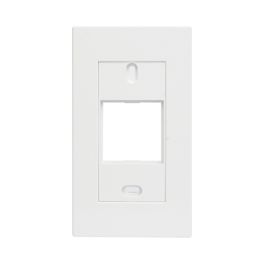 Marco blanco con placa metalica para caja americana