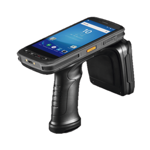 LECTOR RFID PORTATIL CON LECTURA DE LARGA DISTANCIA, IP65 UHF. CONTIENE BASE DE CARGA