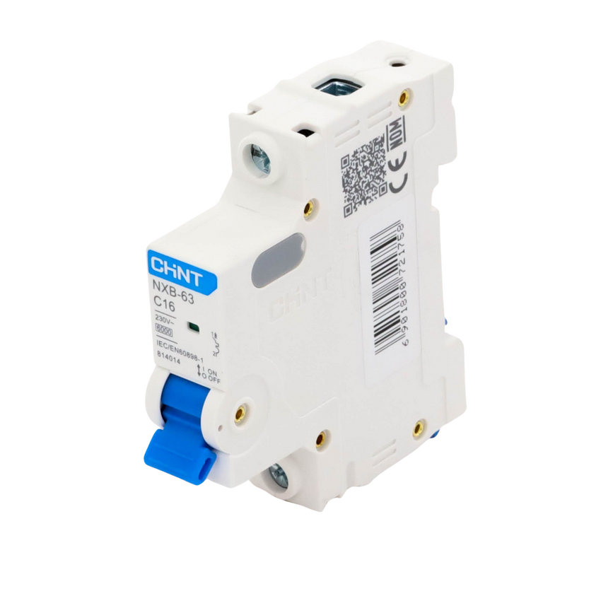 Pastilla para Riel Din, 1 Polo, 16 Amp, Vca:110/415v, 6kA, Catálogo: NXB631PC16.