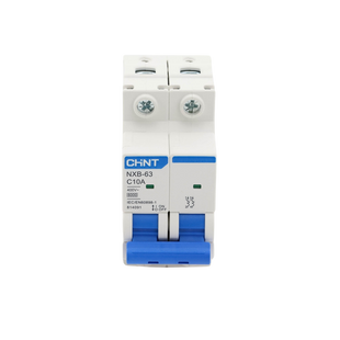 Pastilla para Riel Din, 2 Polos, 10 Amp, Vca:110/415v, 6kA, Catálogo: NXB632PC10.