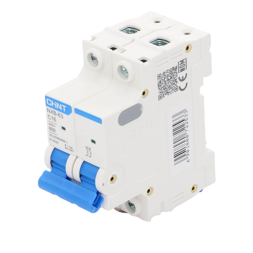 Pastilla para Riel Din, 2 Polos, 16 Amp, Vca:110/415v, 6kA, Catálogo: NXB632PC16.