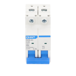 Pastilla para Riel Din, 2 Polos, 20 Amp, Vca:110/415v, 6kA, Catálogo: NXB632PC20.