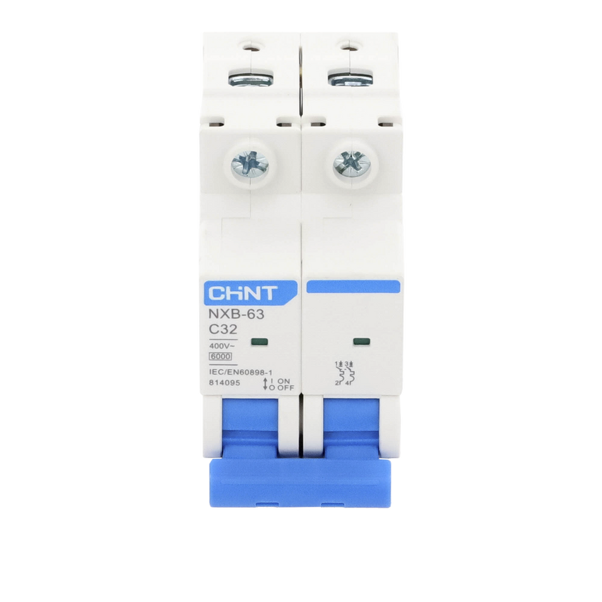 Pastilla para Riel Din, 2 Polos, 32 Amp, Vca:110/415v, 6kA, Catálogo: NXB632PC32.