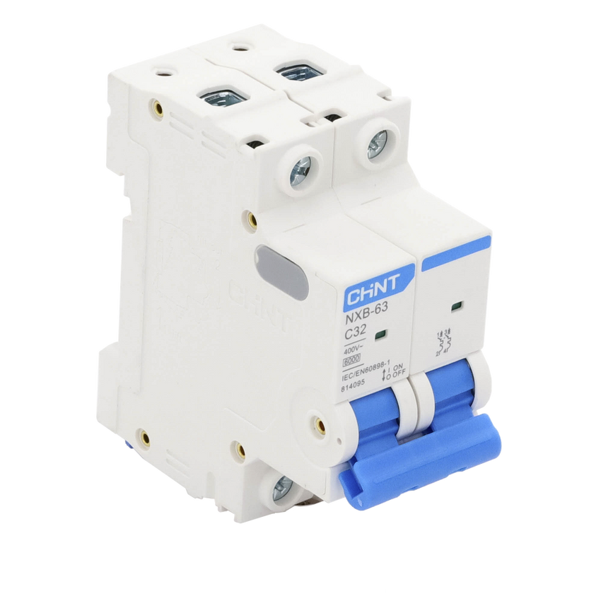 Pastilla para Riel Din, 2 Polos, 32 Amp, Vca:110/415v, 6kA, Catálogo: NXB632PC32.