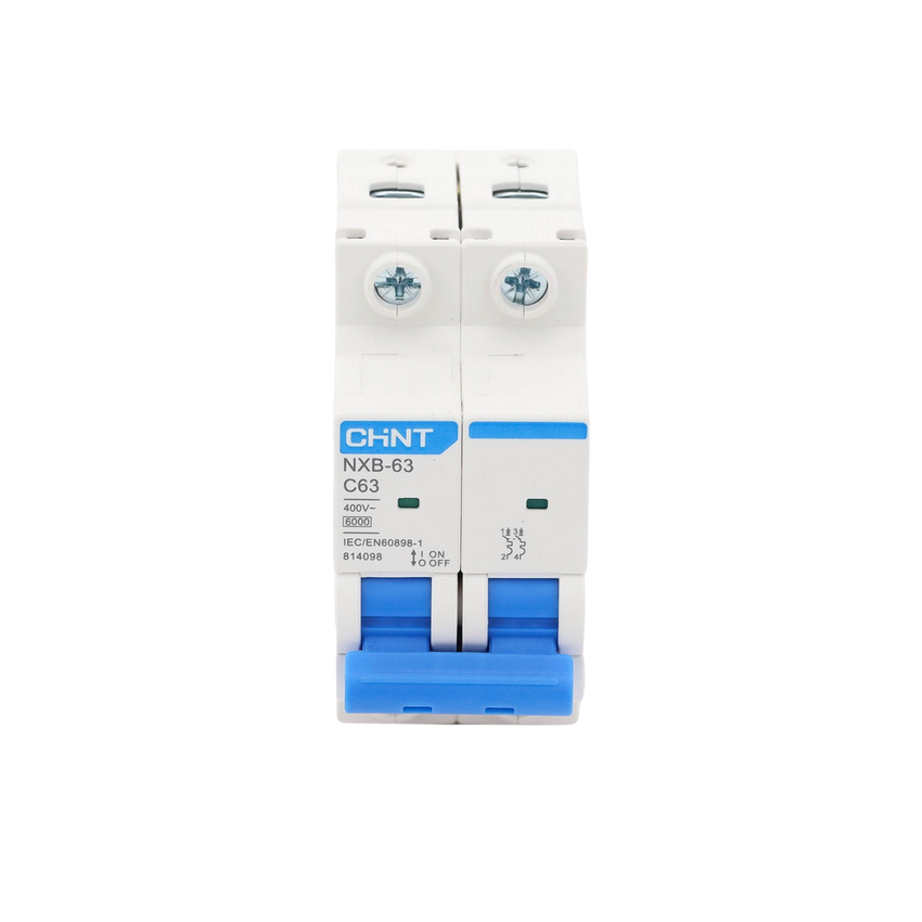 Pastilla para Riel Din, 2 Polo, 63 Amp, Vca:110/415v, 6kA, Catálogo: NXB632PC63.