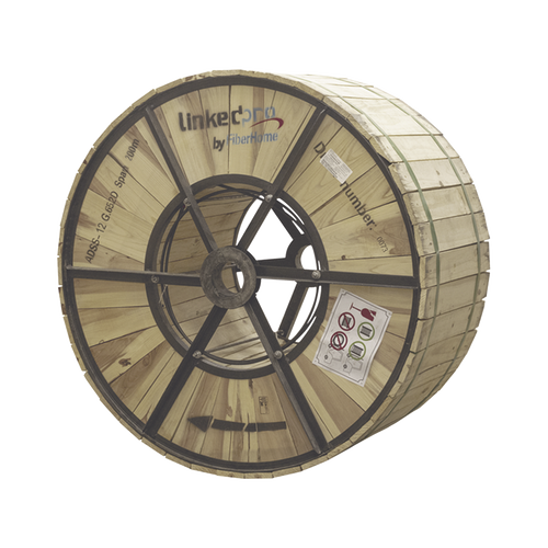 Carrete de 4 km de Fibra Óptica Aérea (ADSS) G.652D, Monomodo de 12 Hilos, Exterior, Span 200, Loose Tube