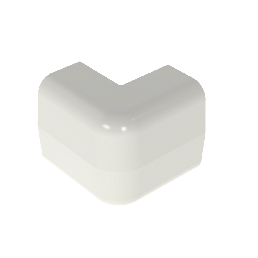 Esquinero exterior, para uso con canaleta LD5, material ABS, Color Blanco Mate