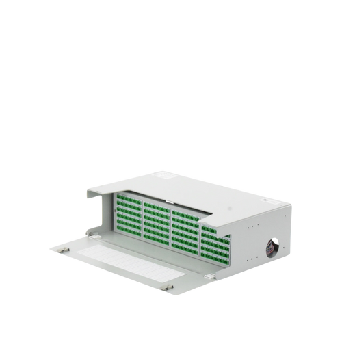 Distribuidor de Fibra Óptica para 144 Empalmes, con 144 Acopladores SC/APC y 144 Pigtails SC/APC, 19, 3 UR