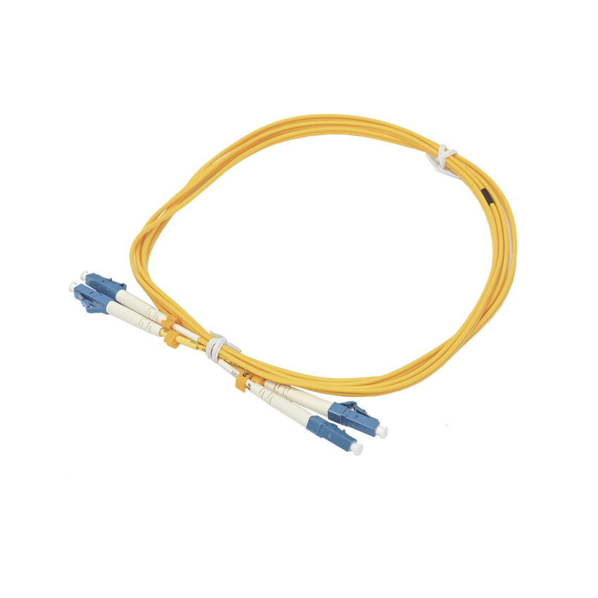 Jumper de Fibra Óptica Duplex, Monomodo, con Conectores LC/UPC-LC/UPC, 2 Metros (6.56 Pies)