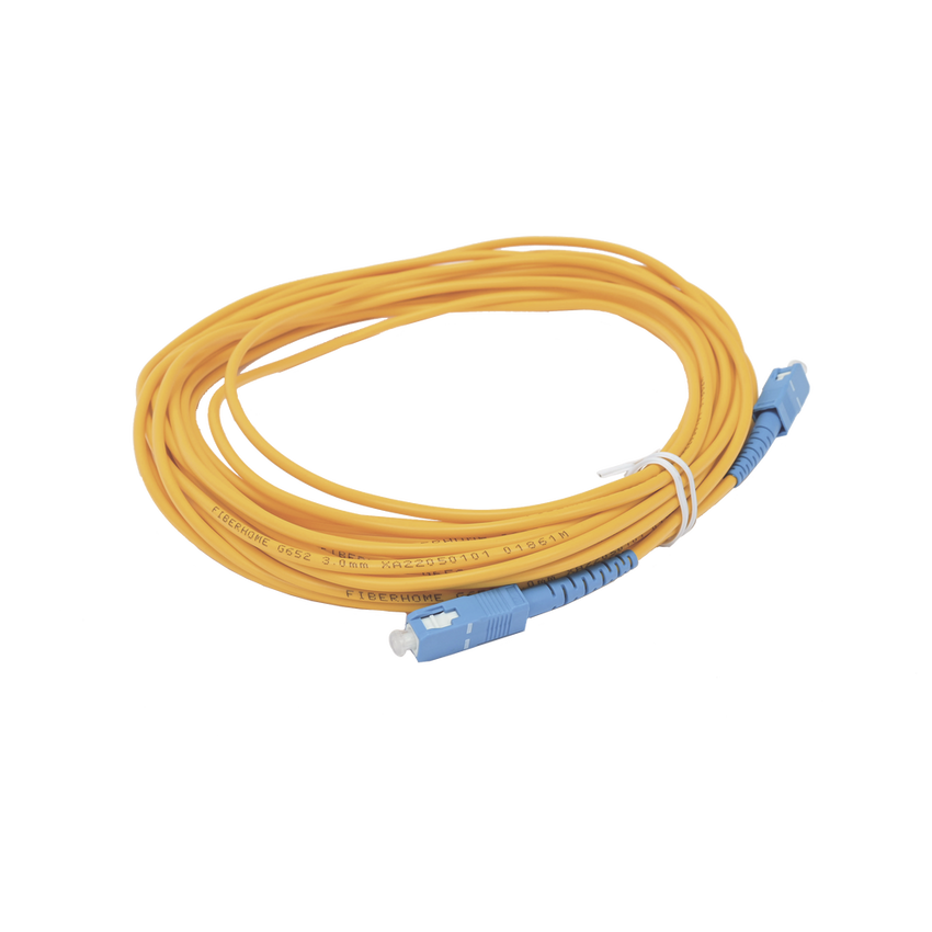 Jumper de Fibra Óptica Simplex, Monomodo, con Conectores SC/UPC-SC/UPC, de 10 Metros (32.81 Pies)